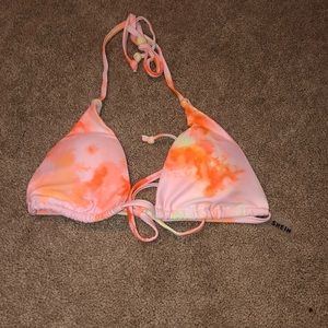 Neon pink bikini top